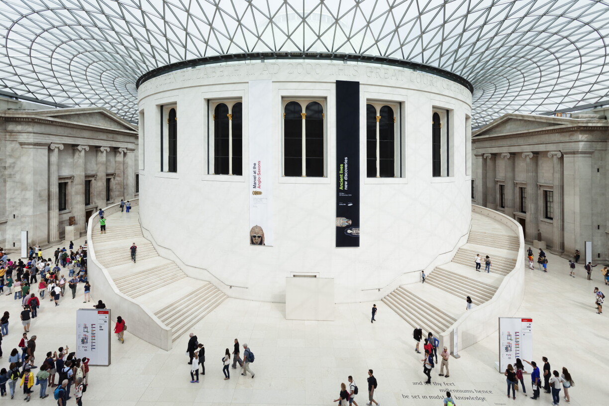 Weider fräien Entrée am British Museum zu London.