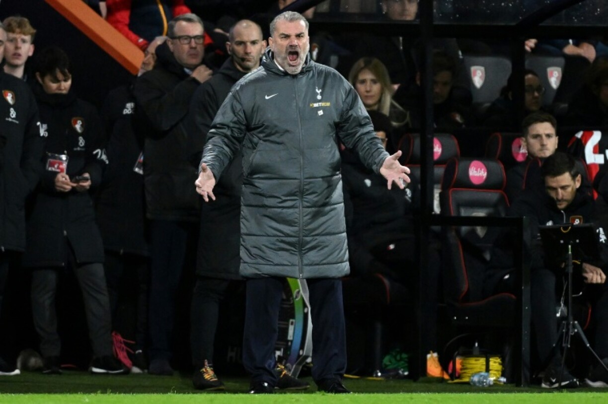 Tottenham boss Ange Postecoglou is under pressure after a run of one win in six games