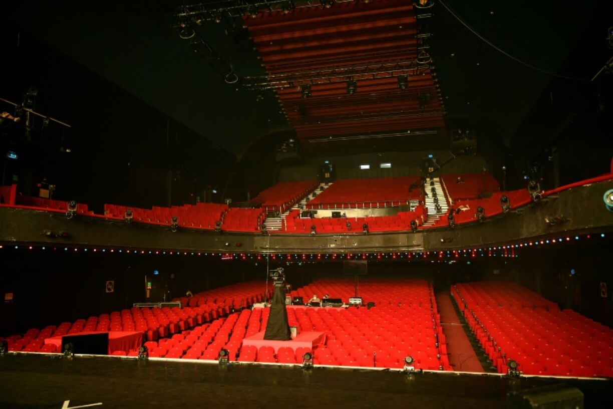 La salle de l'Olympia, à Paris, le 28 mai 2020, fermée à cause du Covid-19