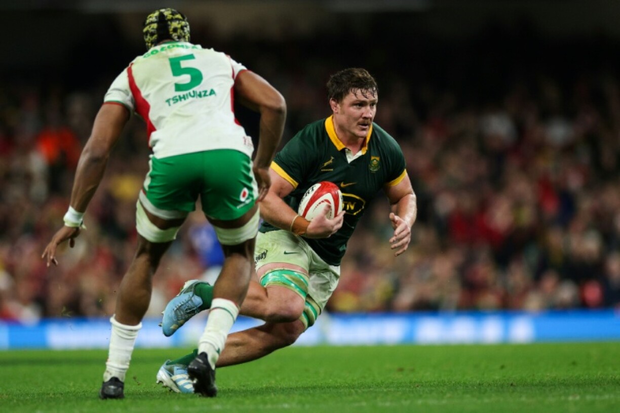 Loose forward Jasper Wiese (R) has been recalled by South Africa.
