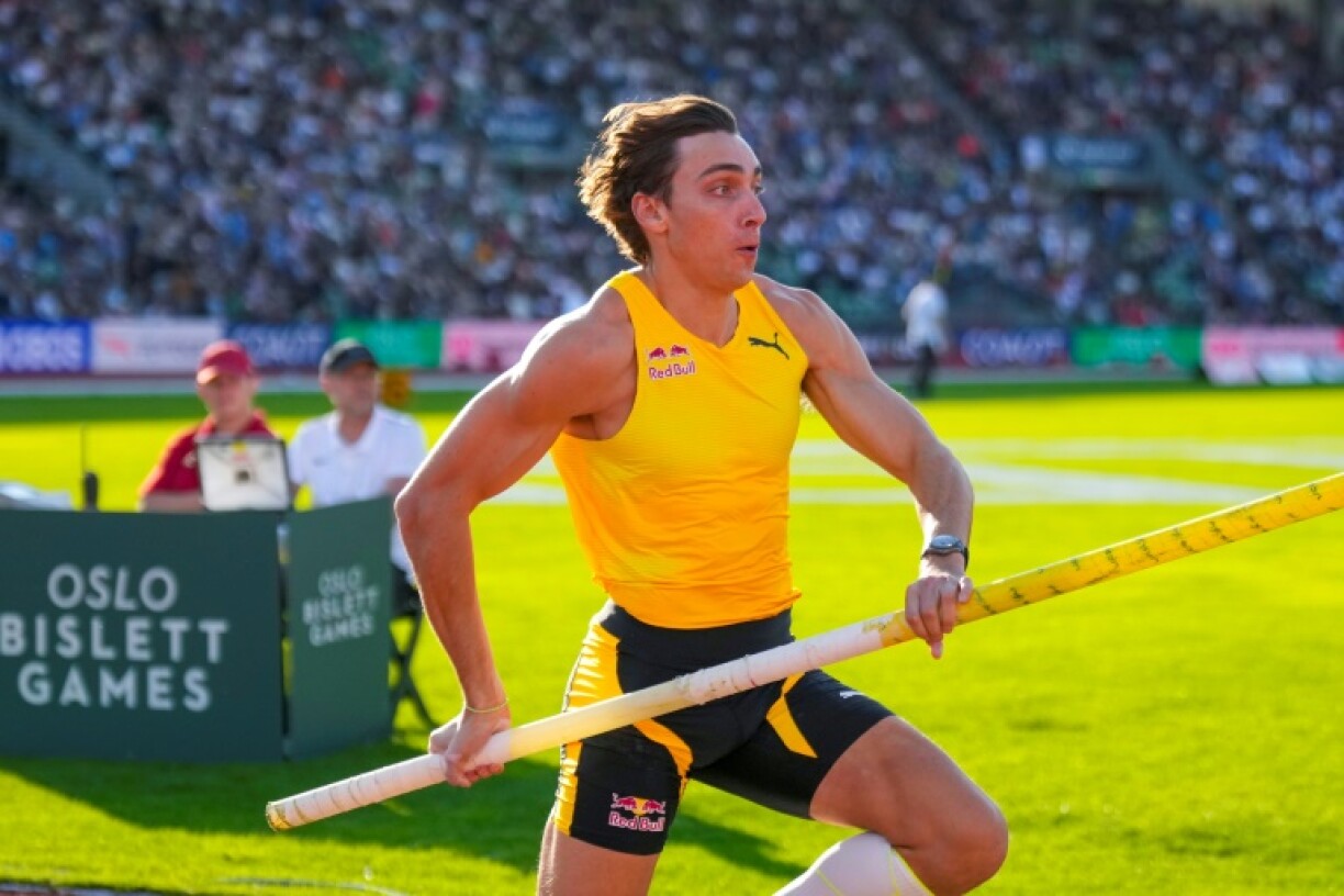 Sweden's Armand Duplantis competes in the men's pole vault