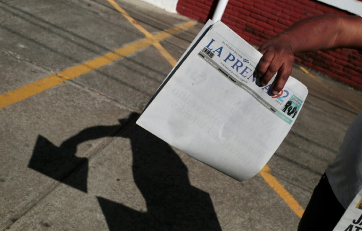 Nicaragua's La Prensa with a blank front page in 2019 to protest a shortage of imported paper and ink in the country