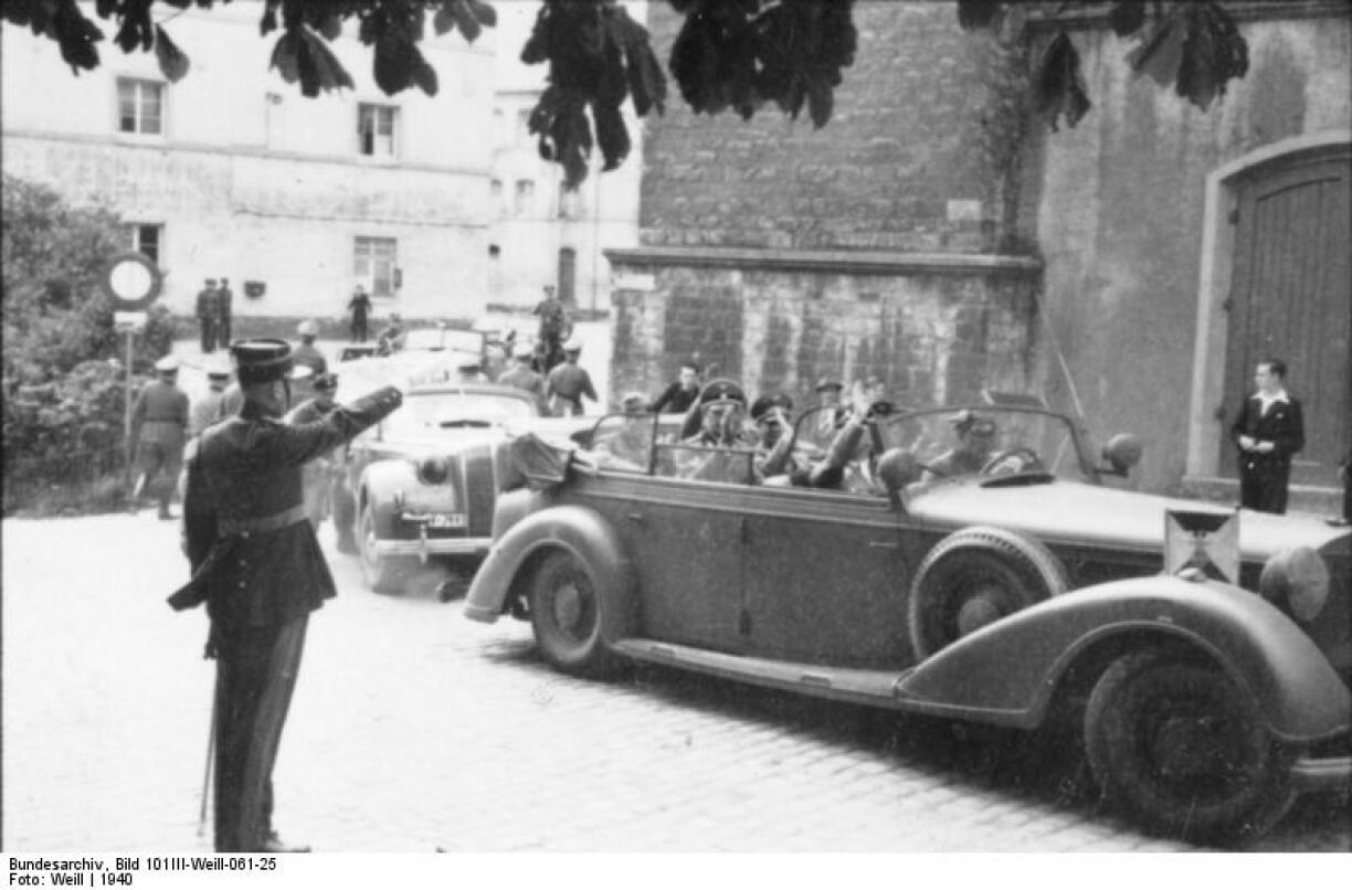 Heinrich Himmler visiting occupied Luxembourg several months after the invasion.