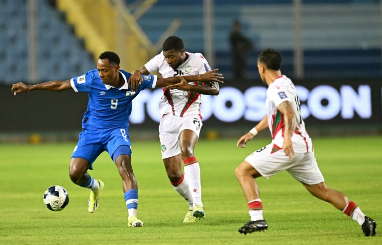 Suriname midfielder Dhoraso Klas (C) scored the winning goal as Suriname stunned El Salvador in a 2026 World Cup qualifying match