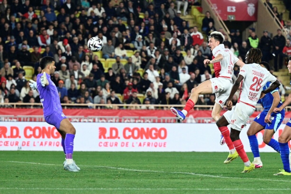Aleksandr Golovine, auteur du pemier but de Monaco vainqueur de Marseille (2-1), le 6 avril 2026 au stade Louis II