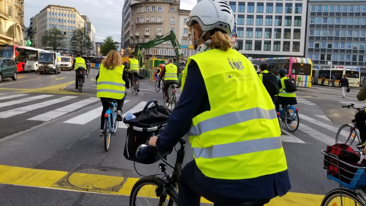 Plusieurs cyclistes - et le ministre François Bausch - ont donné l'exemple d'une mobilité plus durable en rejoignant le Kirchberg à vélo depuis la gare.