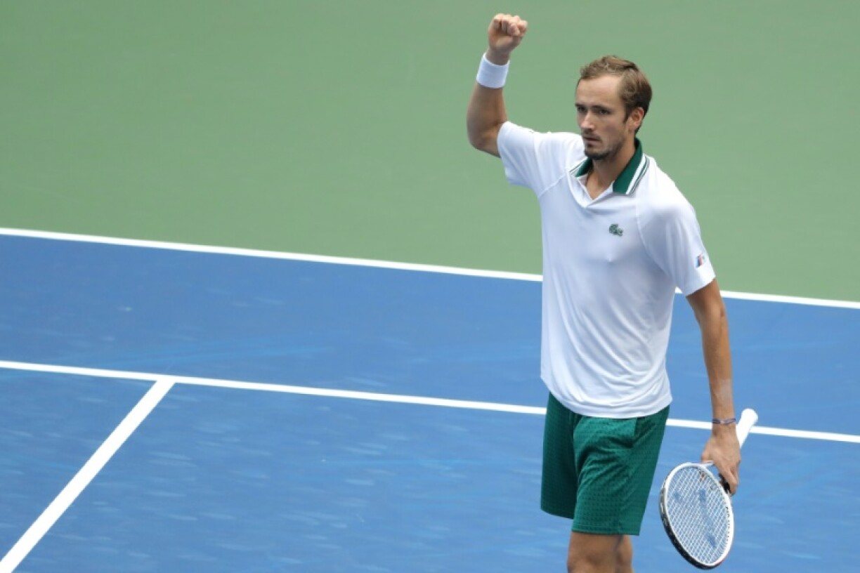 Daniil Medvedev facile vainqueur de l'Espagnol Pablo Andujar à l'US Open, le 3 septembre 2021 à Flushing Meadows