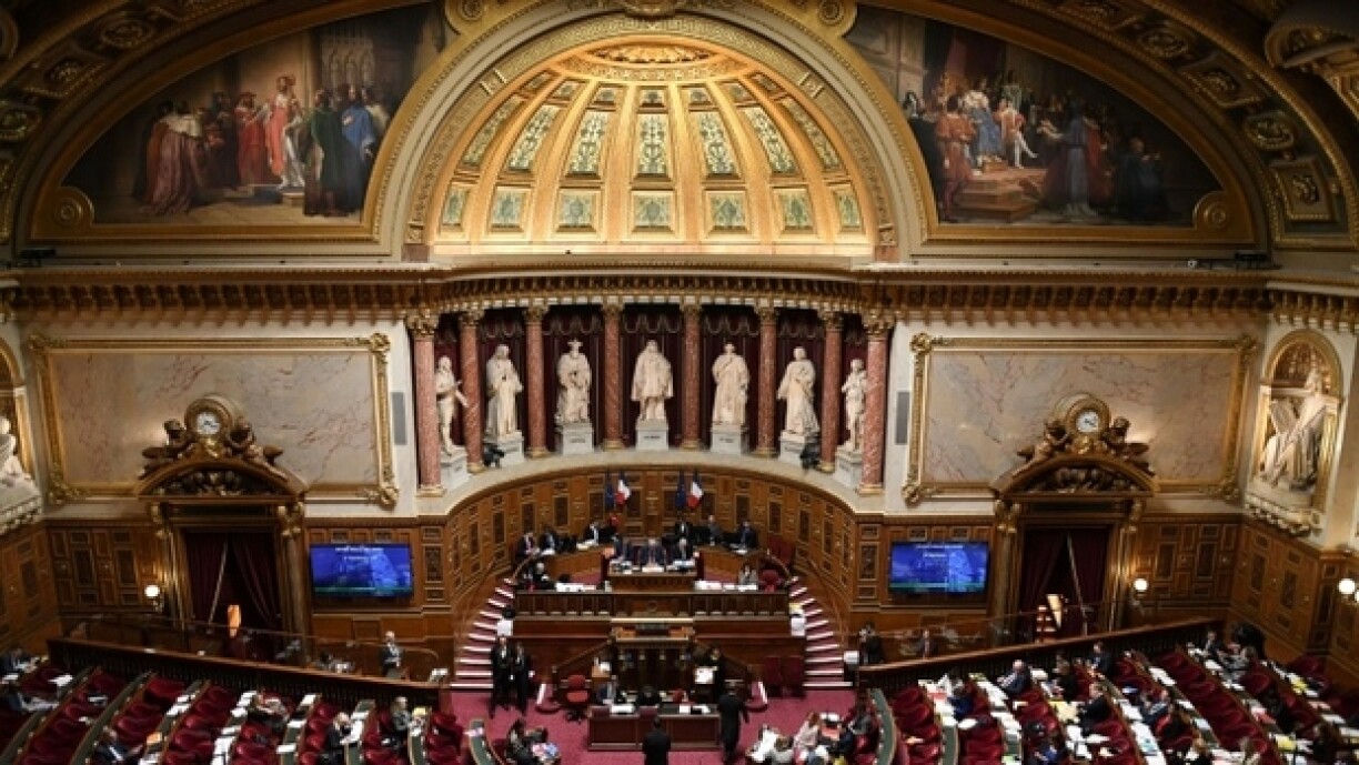 Débat et vote sur la réforme des retraites au Sénat, le 6 mars 2023 à Paris