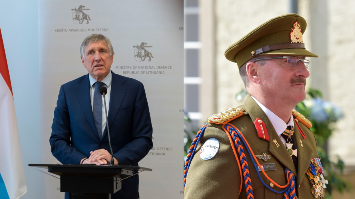 Former Defence Minister, François Bausch (left) and former Chief of Staff of the Luxembourg Army, Alain Duschène (right).