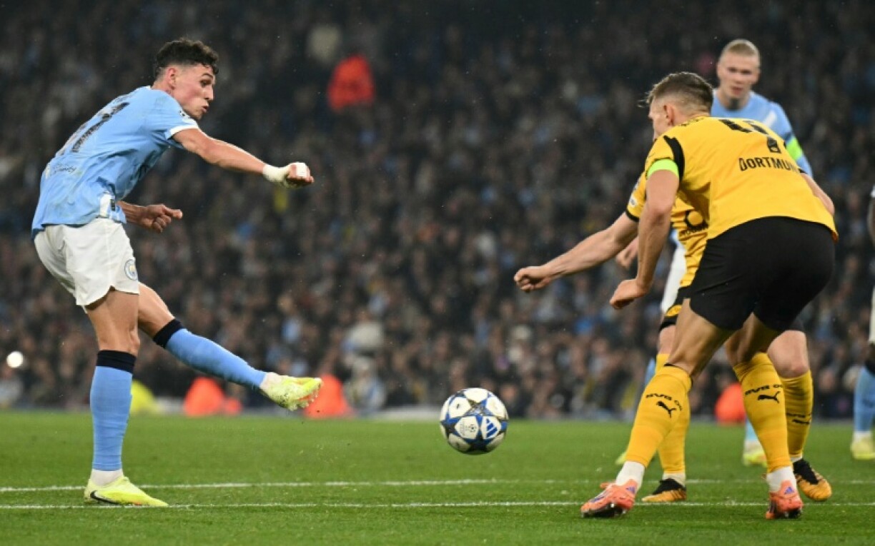 Phil Foden scored twice in Man City's 4-1 win over Dortmund