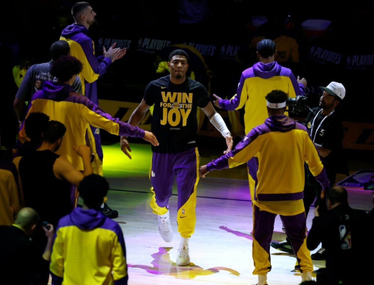Rui Hachimura (centre), who plays for the Los Angeles Lakers, is Japan's biggest basketball star