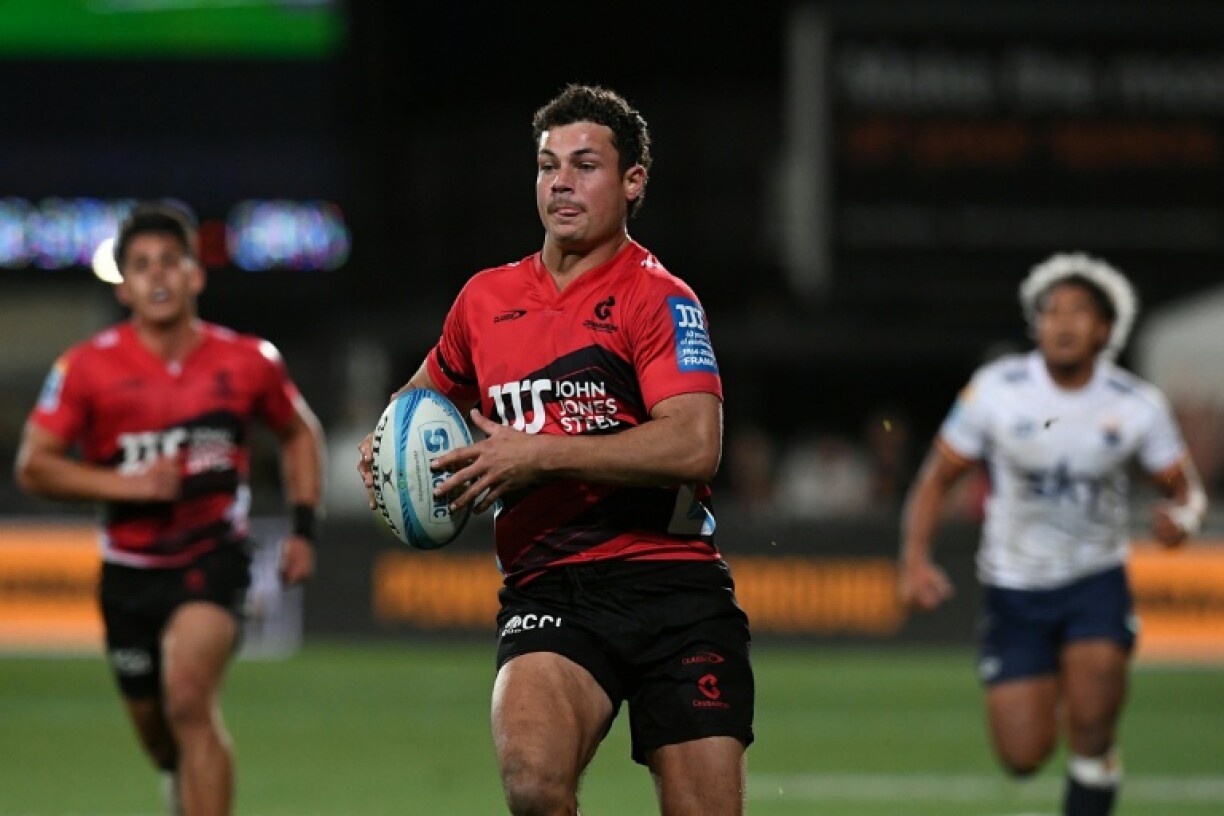 Macca Springer (centre)scored five tries for Canterbury Crusaders