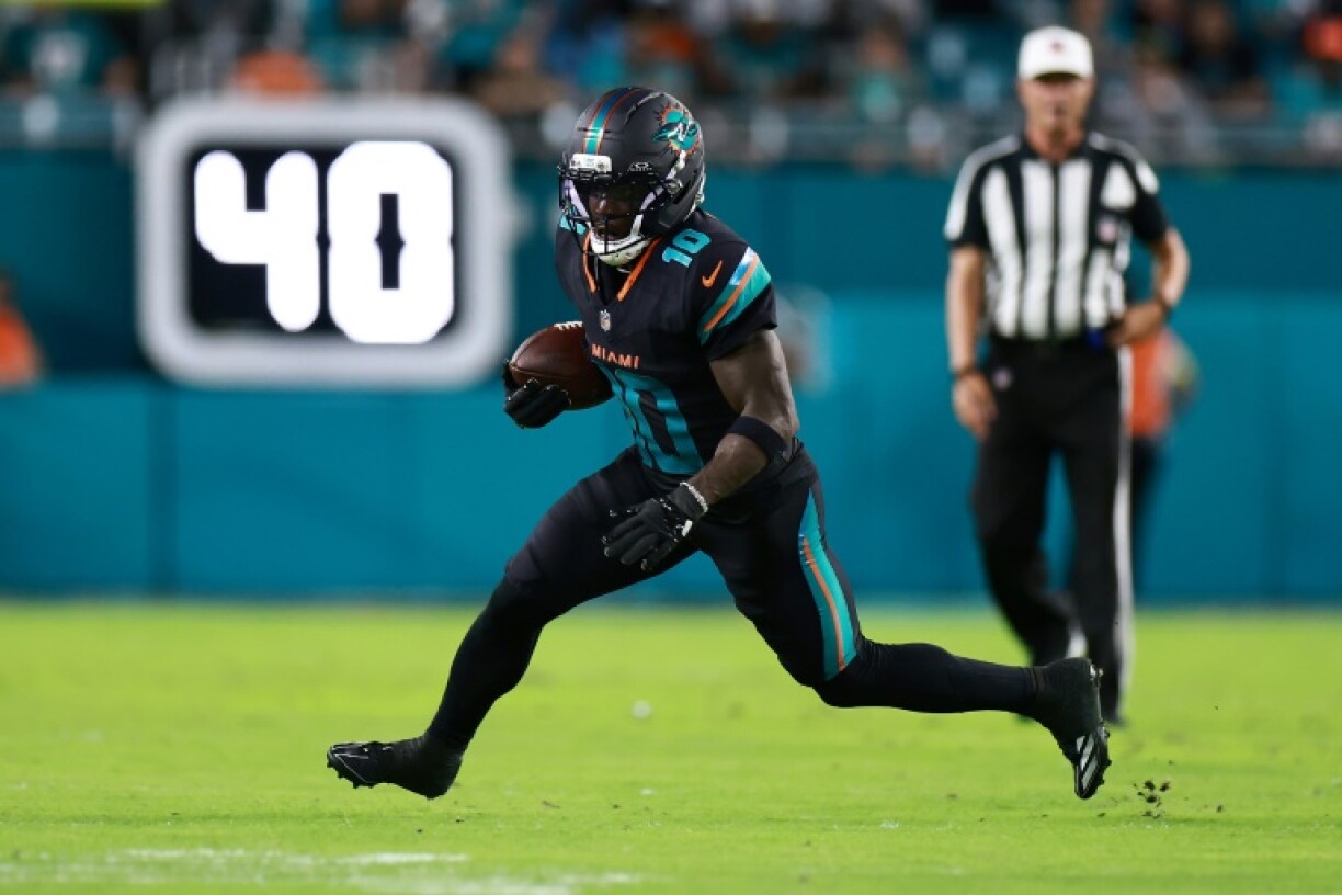 Miami Dolphins receiver Tyreek Hill will miss the remainder of the NFL season after undergoing knee surgery