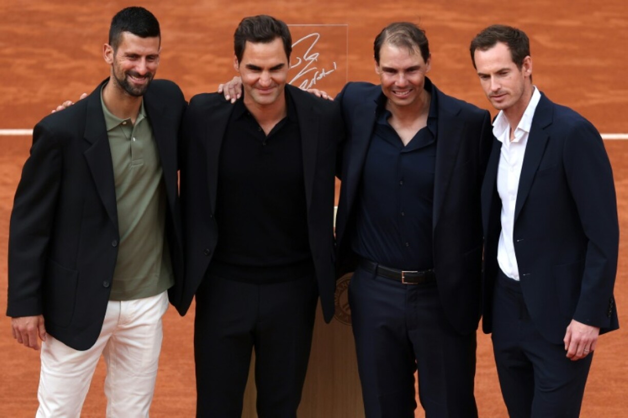 The 'Big Four' were reunited for Rafael Nadal's ceremony on Sunday