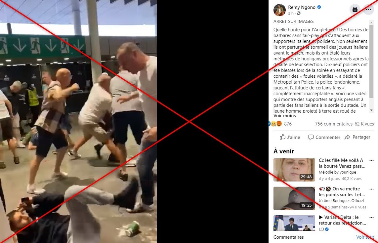 Capture d'écran Facebook prise le 12/07/2021