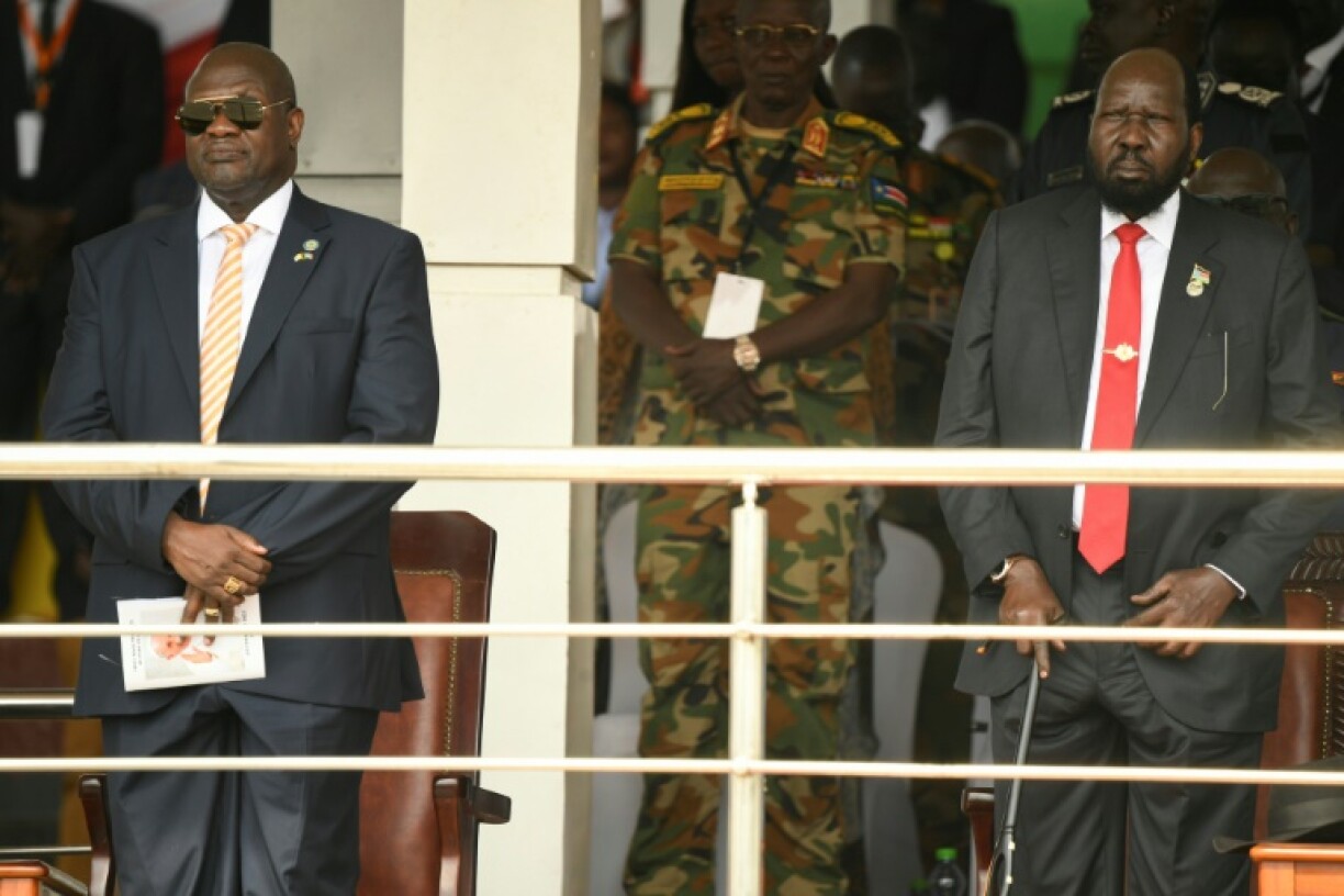 South Sudan was gripped by a bloody civil war between the followers of two rival leaders, Riek Machar (L) and Salva Kiir (R)