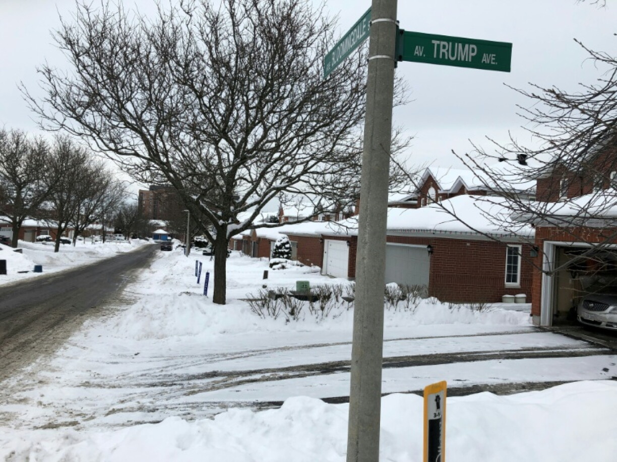 Ottawa is renaming 'Trump Avenue' in a suburb of the Canadian capital, pictured here in January 2021