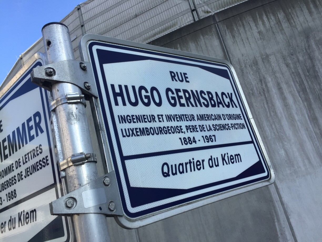 Gernsback a même une rue à son nom, près de Luxexpo.