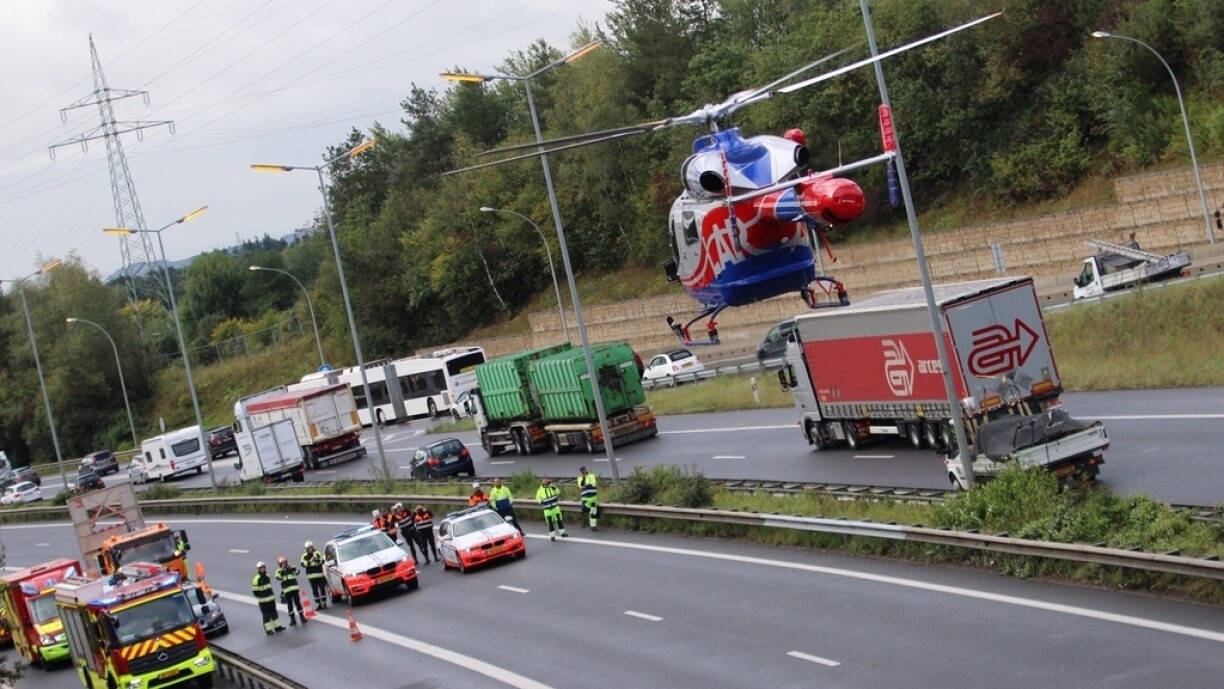A photo from a 2017 accident on the A1.