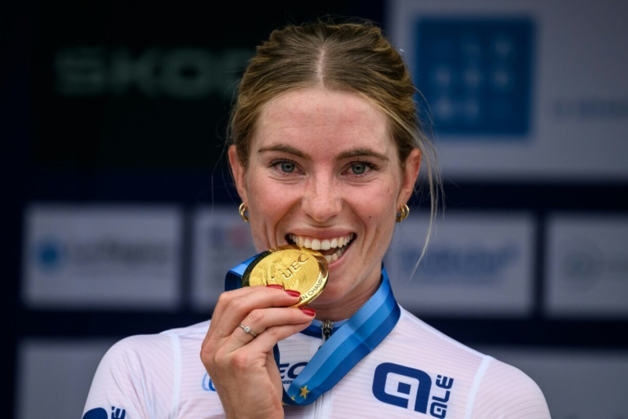 La Néerlandaise Demi Vollering a remporté les championnats d'Europe de cyclisme sur route le 4 octobre 2025 à Guilherand-Granges (France)