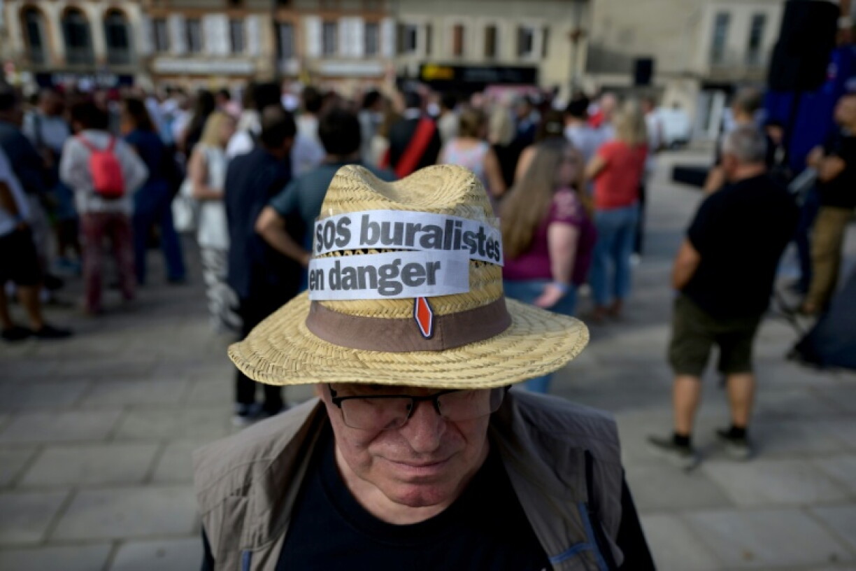 Lors d'un rassemblement pour réclamer le gel de la fiscalité du tabac, à Muret, en Haute-Garonne, le 7 septembre 2026