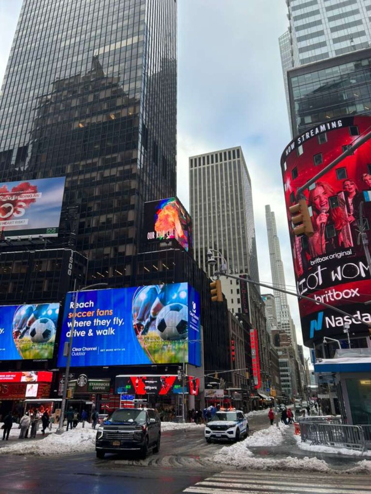 Photo of Times Square in New York City on January 26, 2026