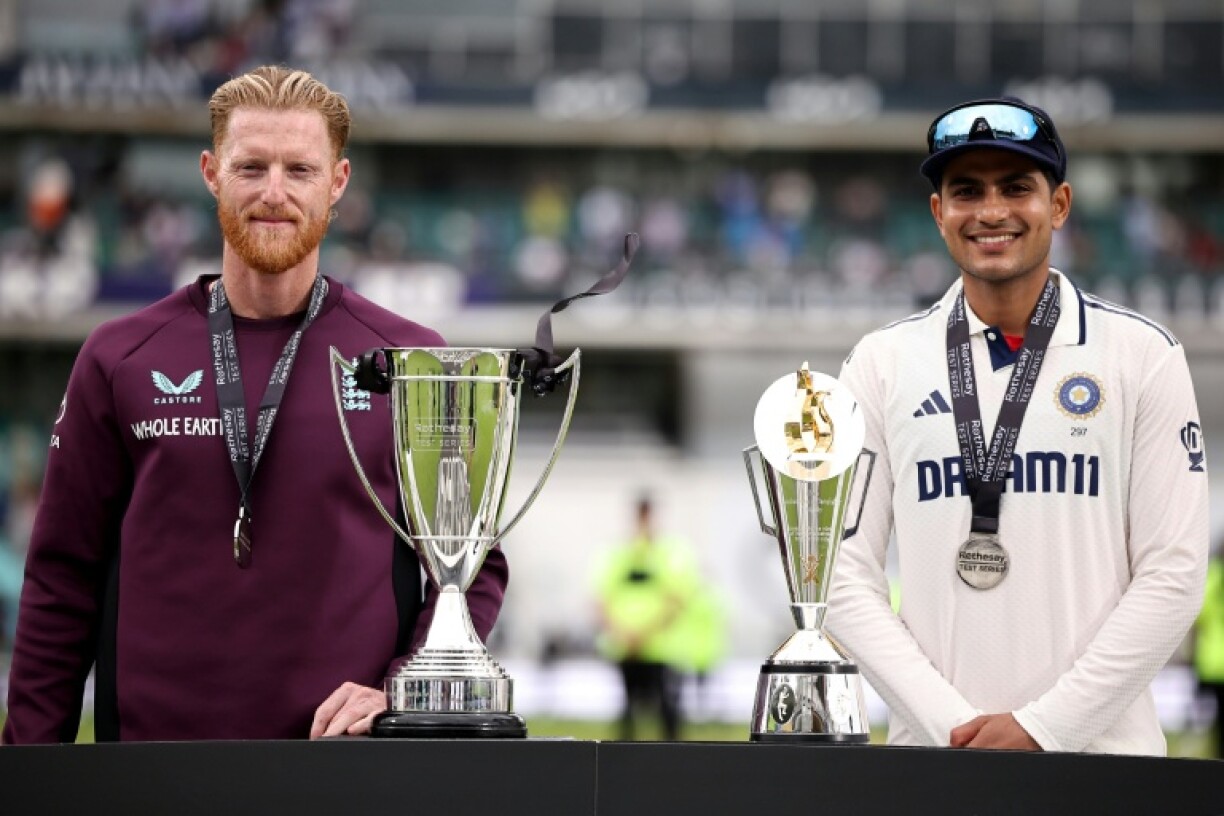 England captain Ben Stokes (left) and India skipper Shubman Gill