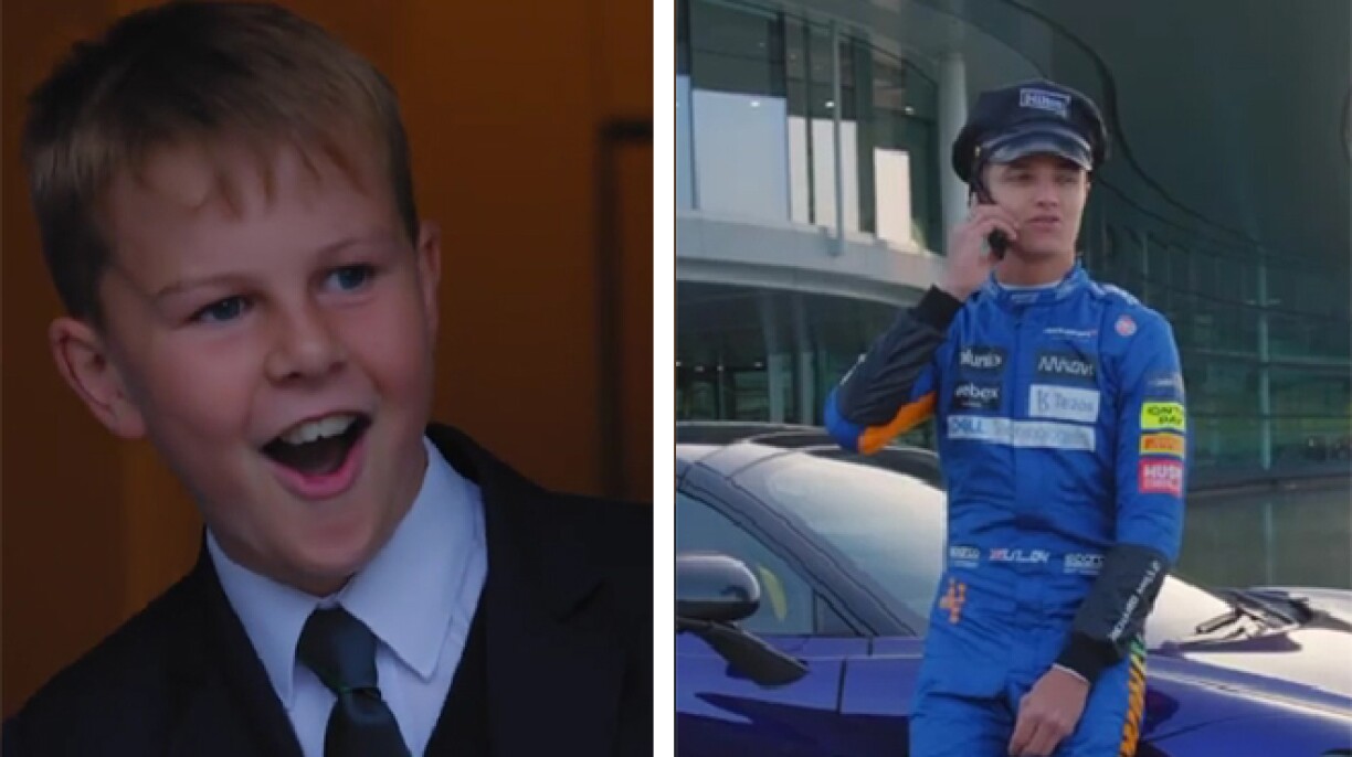 Ce pilote de F1 surprend un enfant et l'emmène à l'école en McLaren (vidéo)