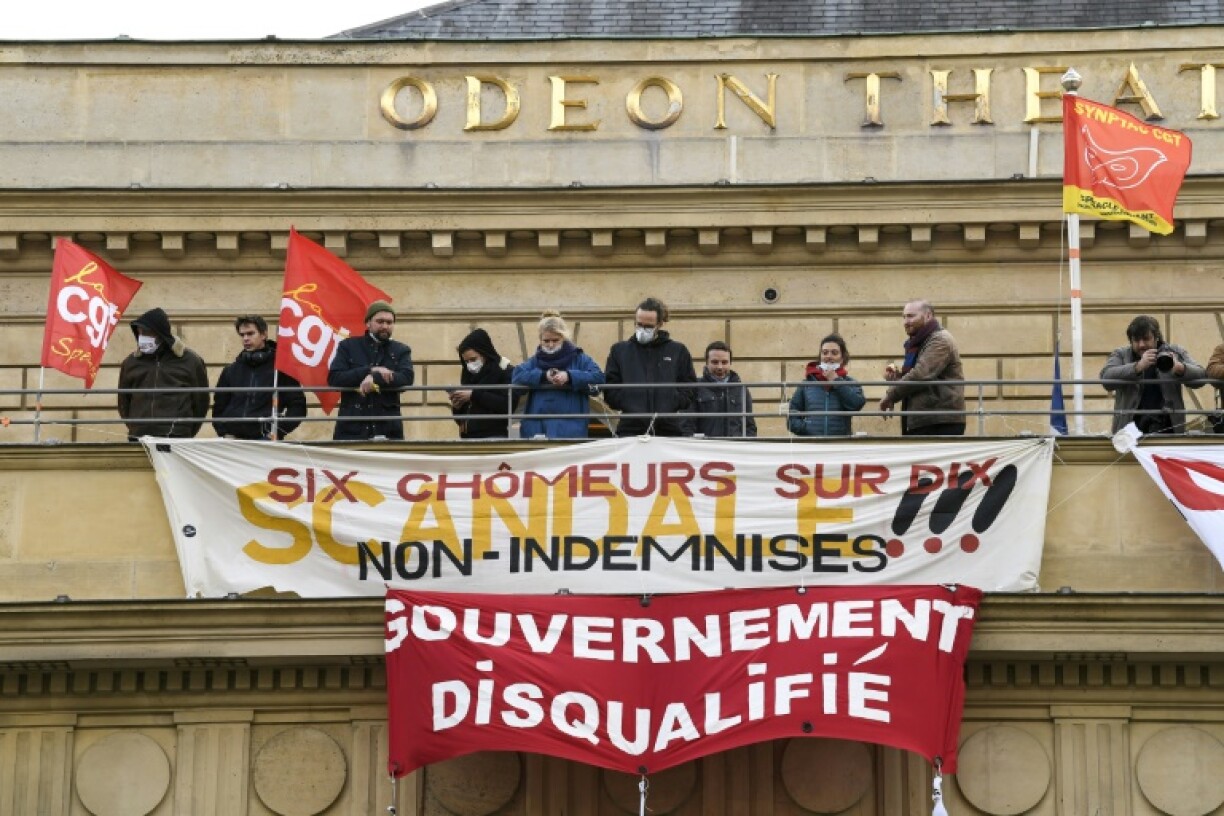 Le théâtre de l'Odéon à Paris occupé le 5 mars 2021