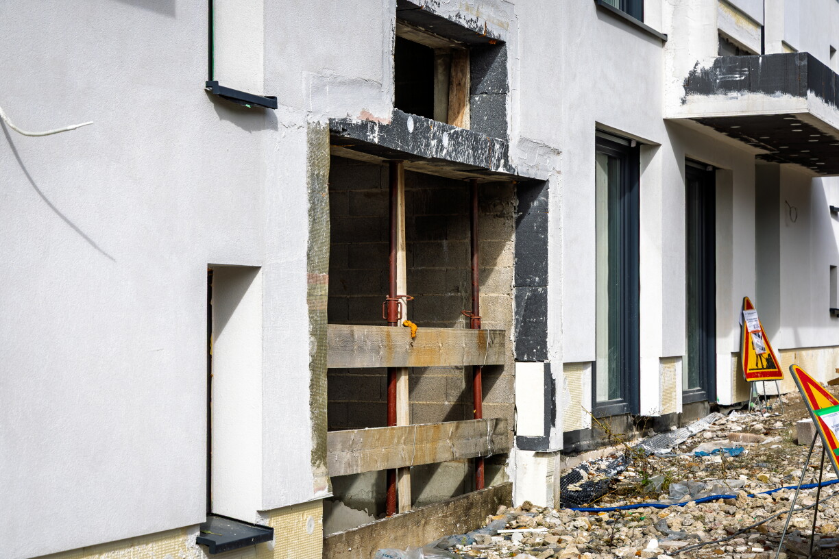 Une photo prise devant le chantier de la résidence Belair le 15 octobre 2026
