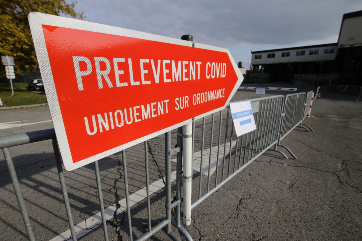 Un centre de prélèvement Covid au Kirchberg.