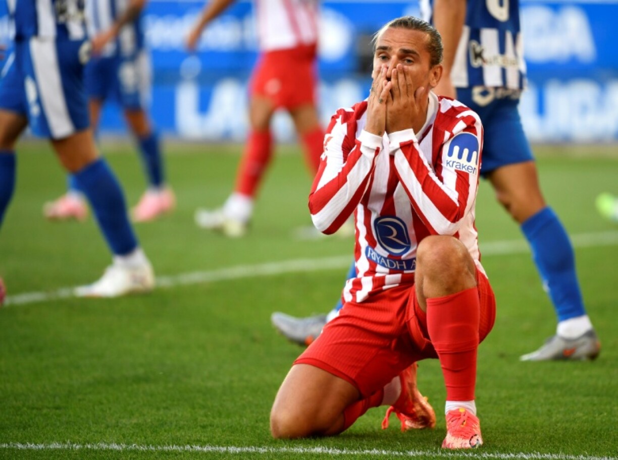 Antoine Griezmann lors du match de Liga entre le l'Atlético Madrid et Alavés à Vitoria le 30 août 2025