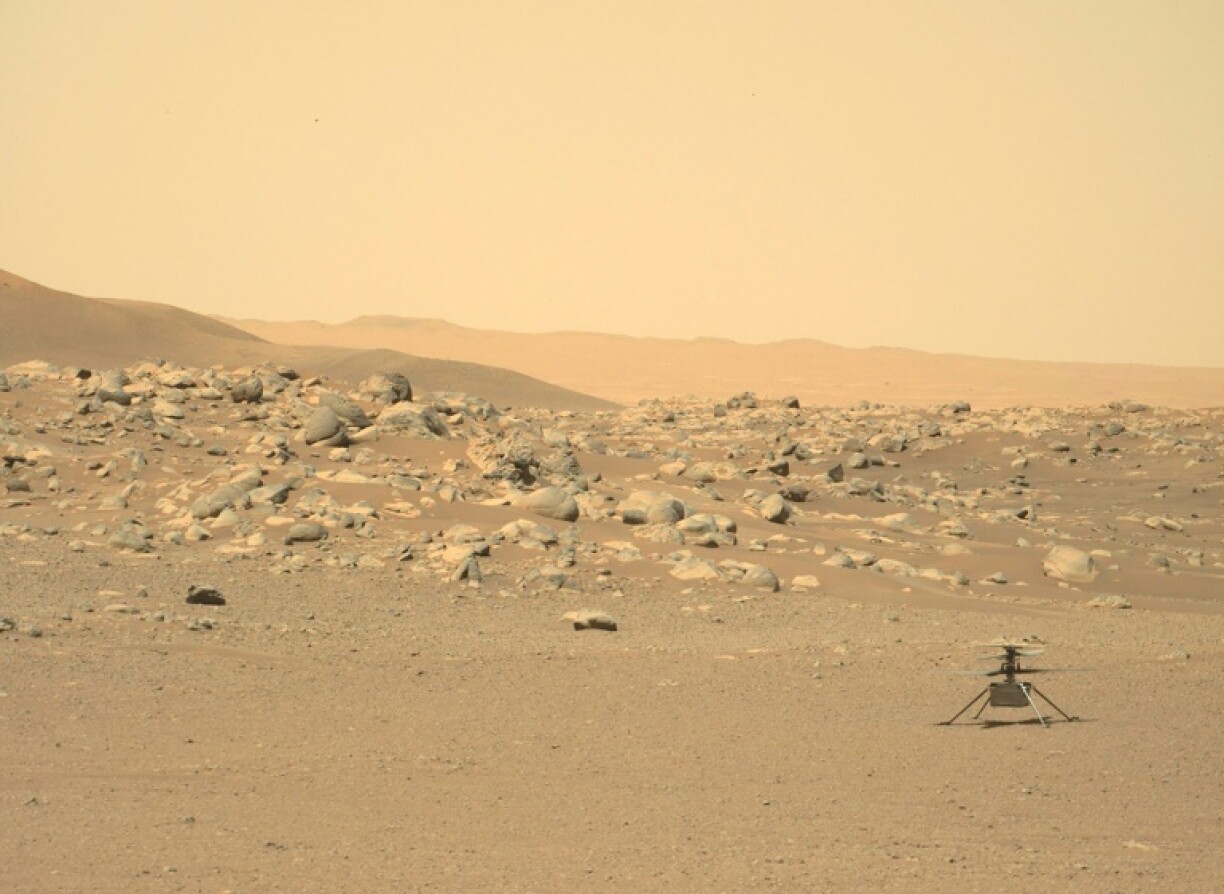 L'hélicoptère de la Nasa Ingenuity sur Mars, photographié par le rover Perseverance le 15 juin 2021
