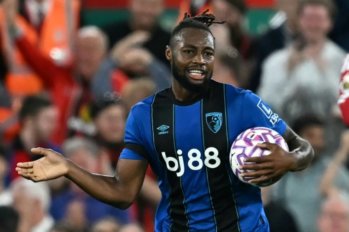 Antoine Semenyo scored twice after alleging he had been racially abused by a Liverpool supporter in Bournemouth's defeat at Anfield