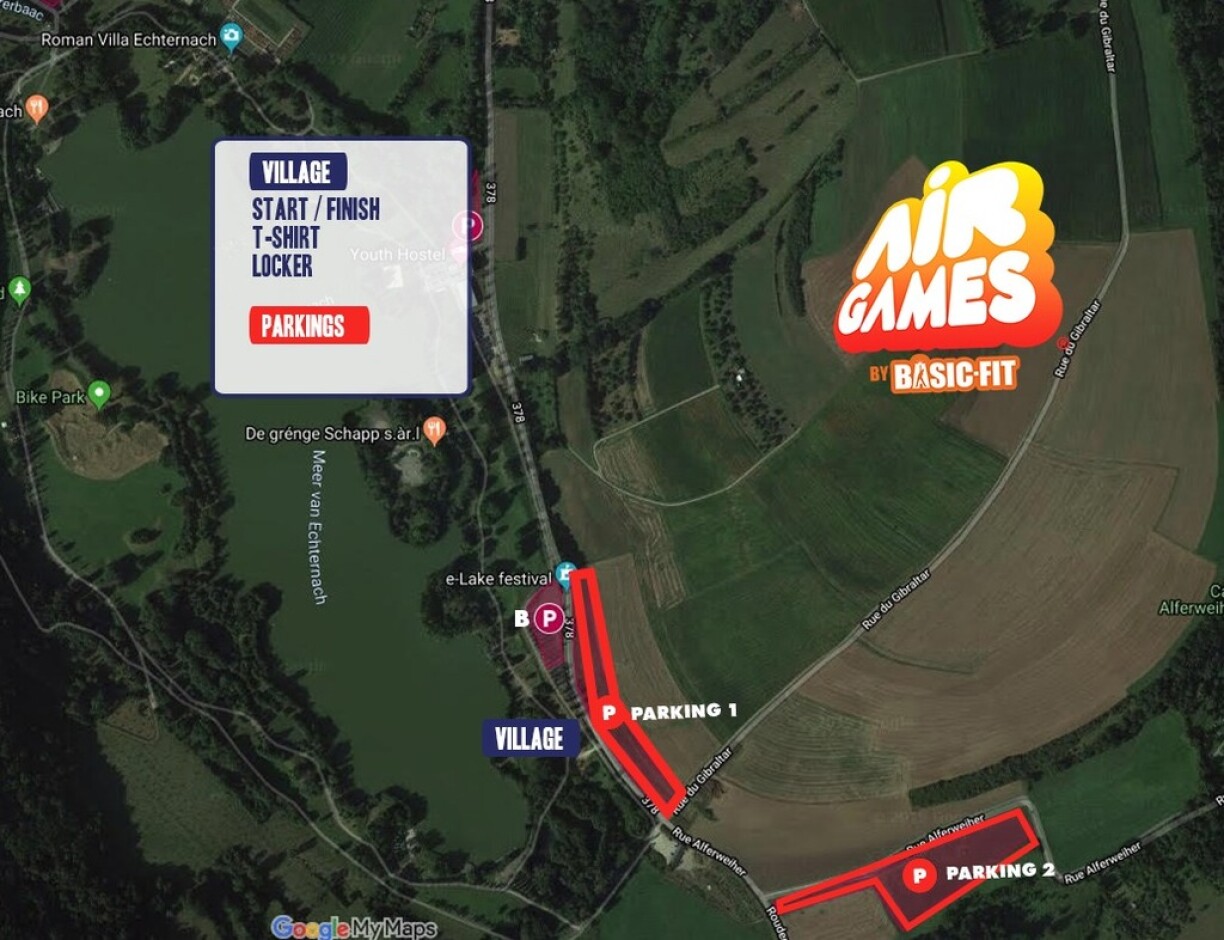 Le plan communiqué sur les réseaux sociaux par Air Games. La ligne de départ, le parcours, la ligne d'arrivée. Rien n'est indiqué.