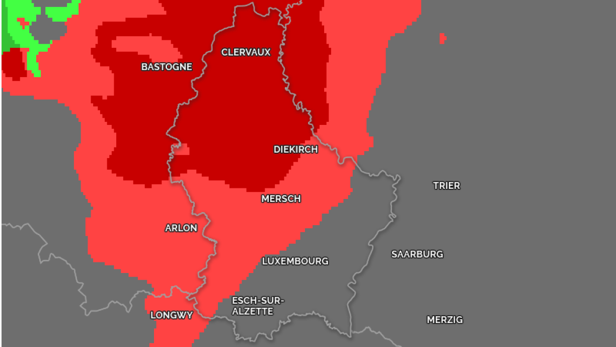 Previsioun op 10 Auer e Méindeg de Moien.