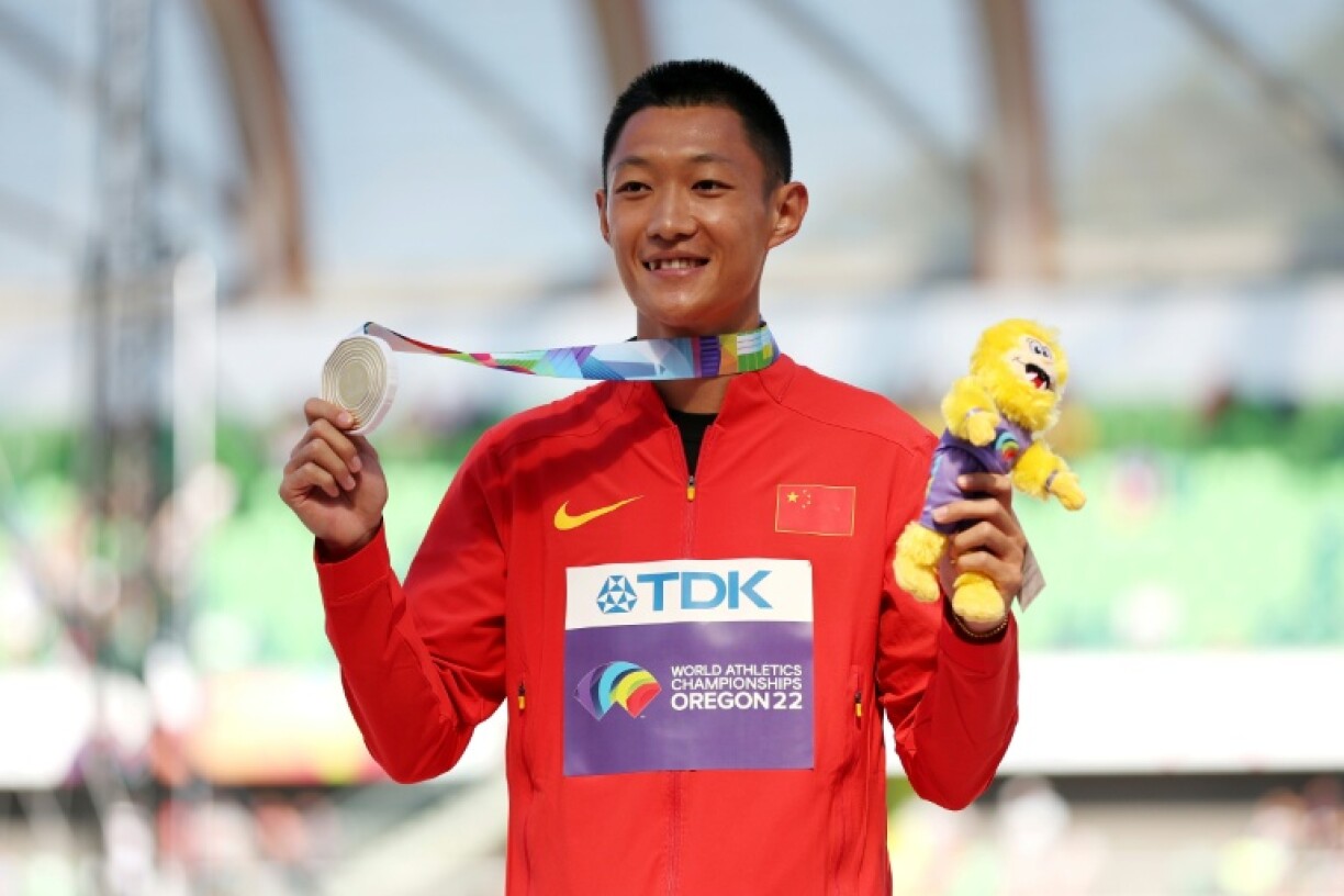 China's Jianan Wang, seen here celebrating his world championship gold in 2022, has been cleared of doping