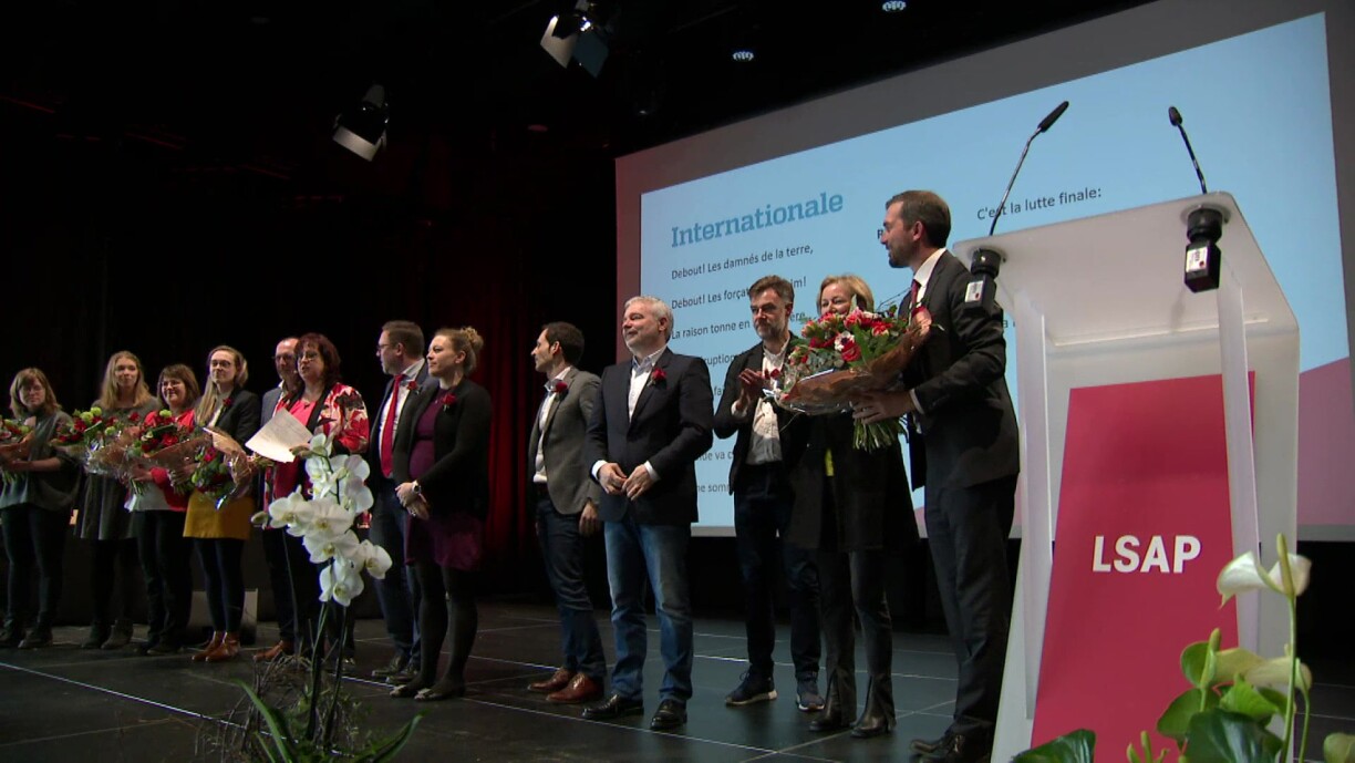 Photo prise lors du congrès du LSAP en 2020