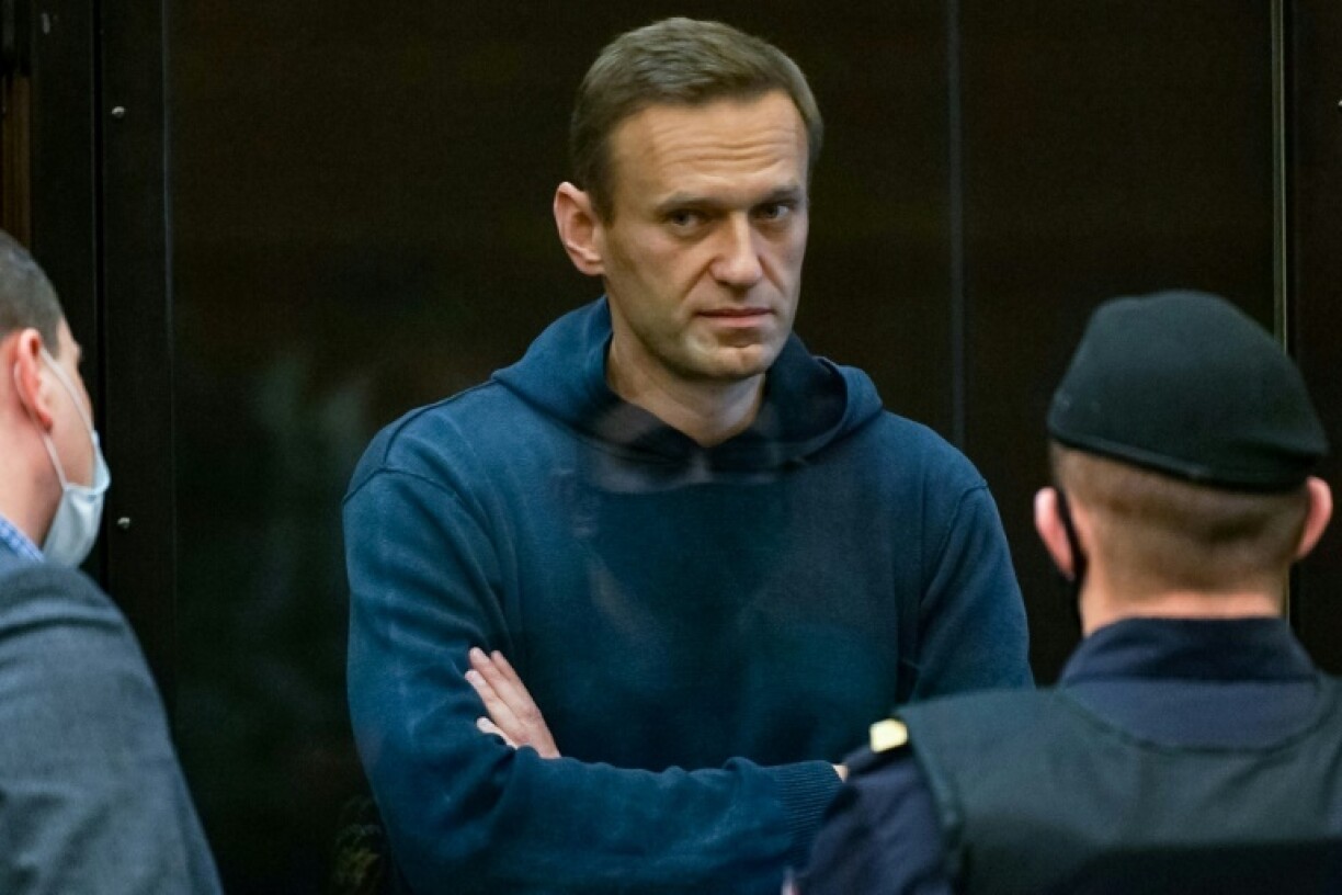 Alexei Navalny at a Moscow court hearing in February 2021