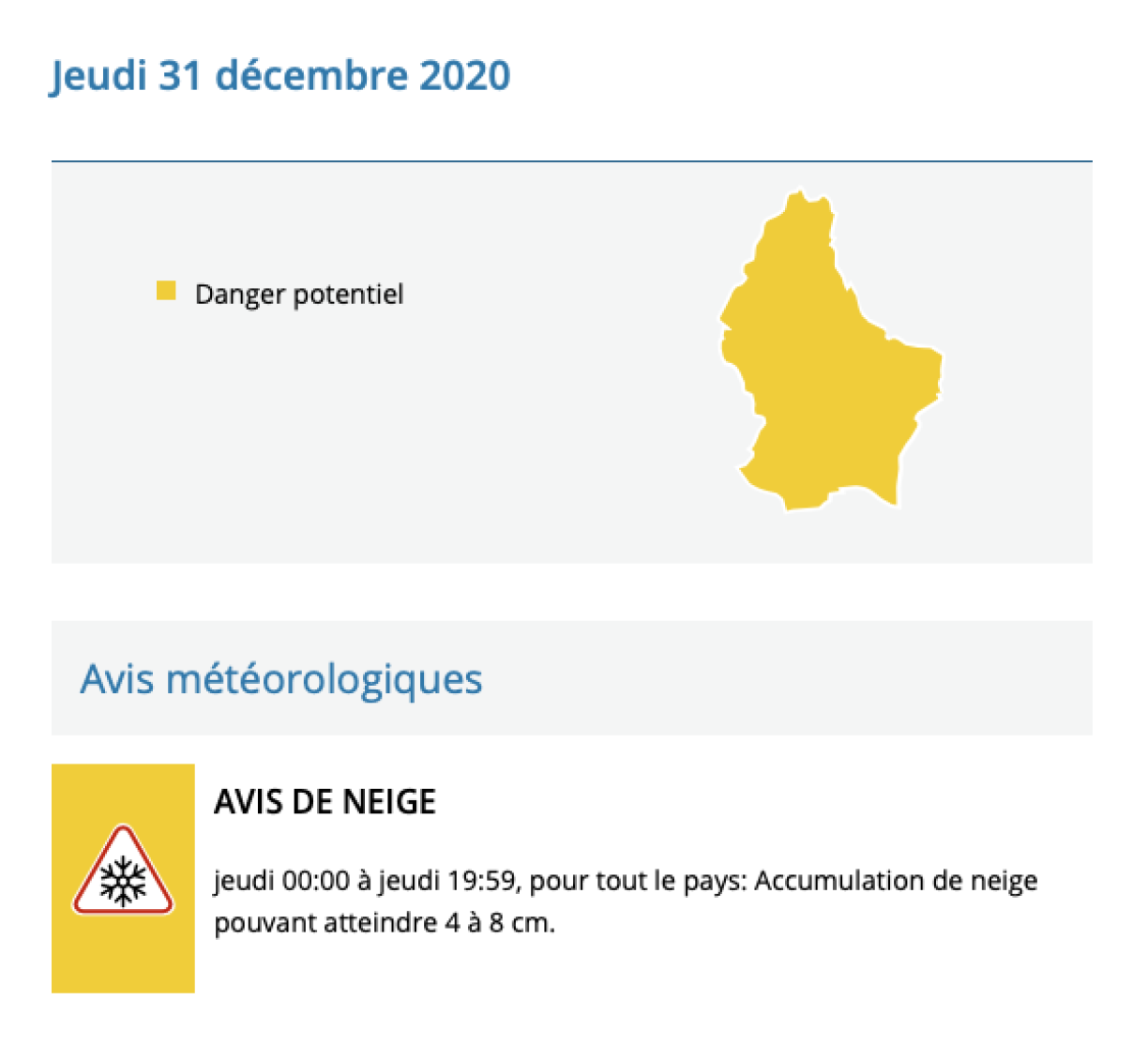 Les prévisions de Météolux pour la journée de demain