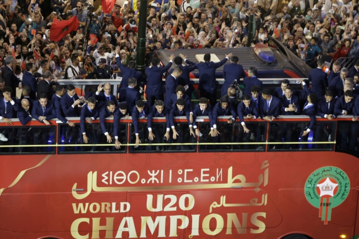 Morocco's youngsters celebrated their historic victory with thousands of fans