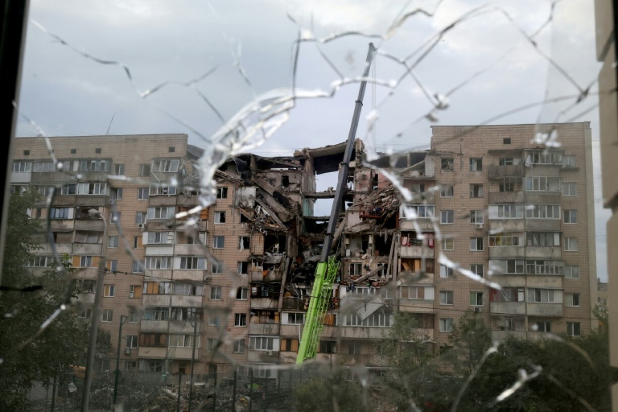 Les dégâts à Kiev après des frappes russes le 6 juillet 2026