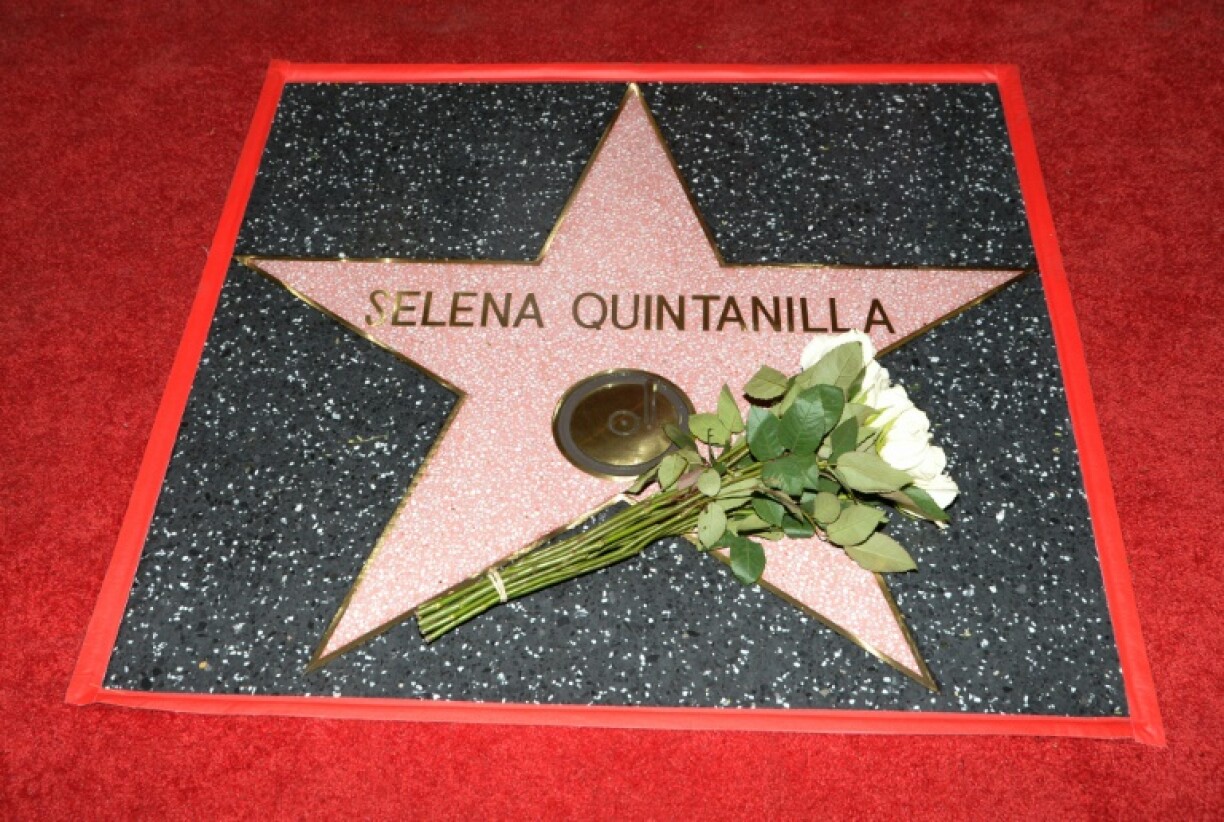Singer Selena was given a star on the Hollywood Walk of Fame more than two decades after her 1995 murder