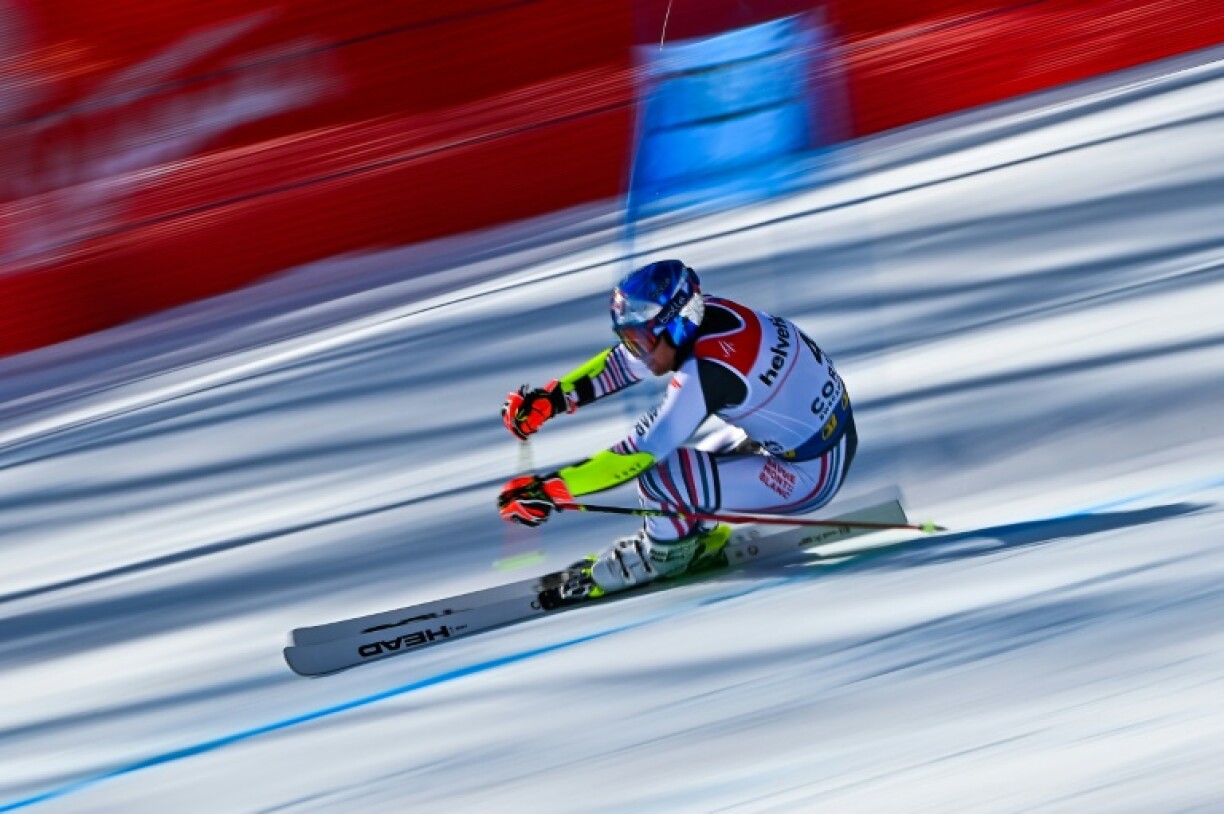 Le Français Alexis Pinturault, lors de la 1ère manche du géant aux Championnats du monde, le 19 février à Cortina d'Ampezzo (Italie)