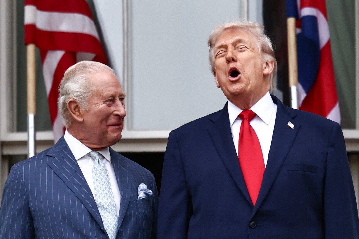 De Kinnek Charles III. an den Donald Trump ware beschter Laun.