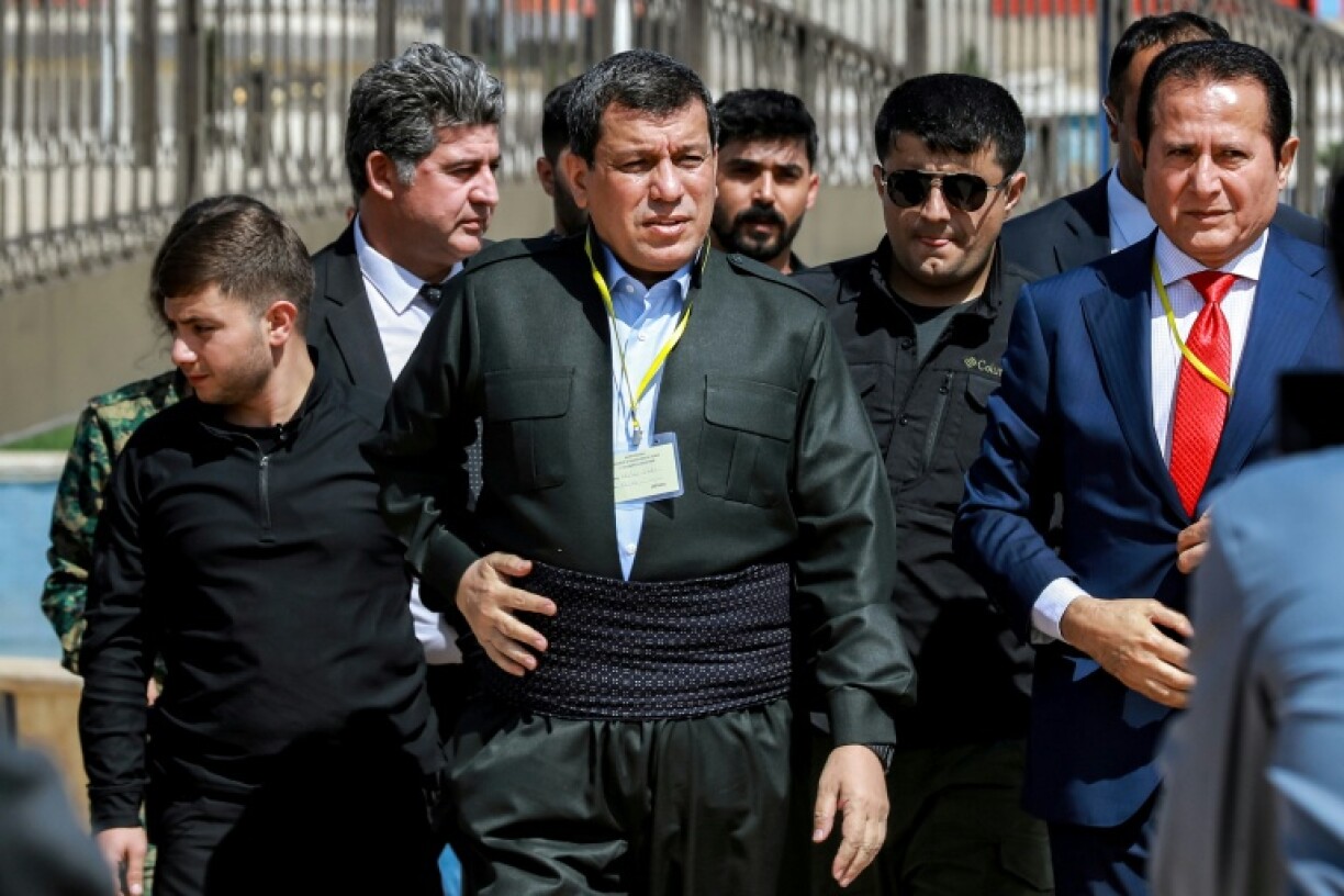 Mazloum Abdi (C), commander-in-chief of the Syrian Democratic Forces (SDF), said the conference of Kurdish parties 'does not aim, as some say, at division' of Syria