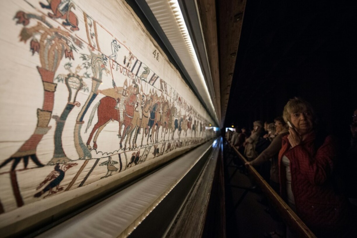 The Bayeux Tapestry tells the story of the 11th century Norman conquest of England