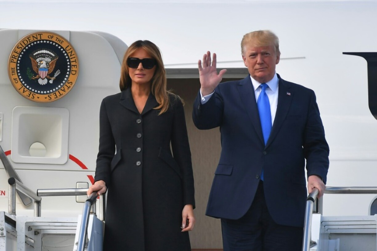 Trump and his wife Melania landed in Normandy after attending earlier D-Day commemorations in England