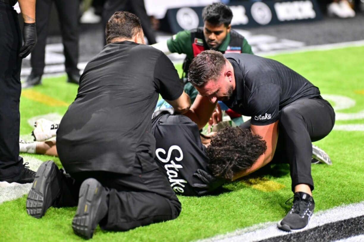 Ex-NRL pro Kevin Proctor receives medical attention in worrying scenes