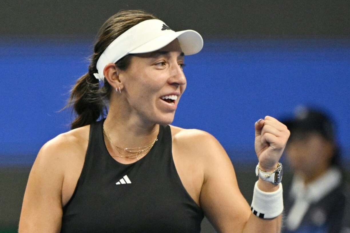 USA’s Jessica Pegula reacts after winning her quarter-final